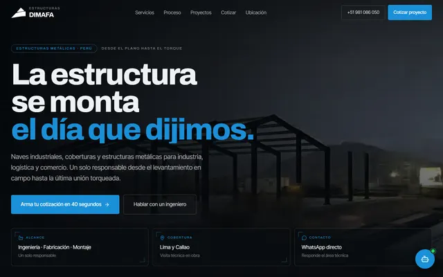 Ejemplo de web de Estructuras DIMAFA