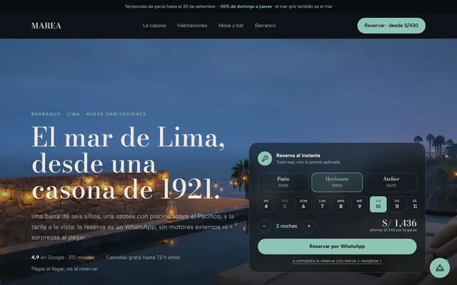 Ejemplo de web de MAREA