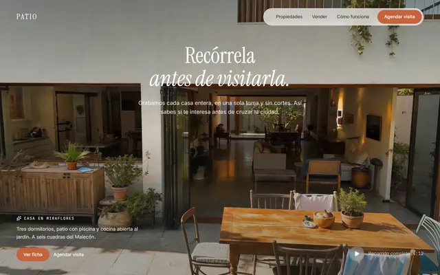 Ejemplo de web de PATIO