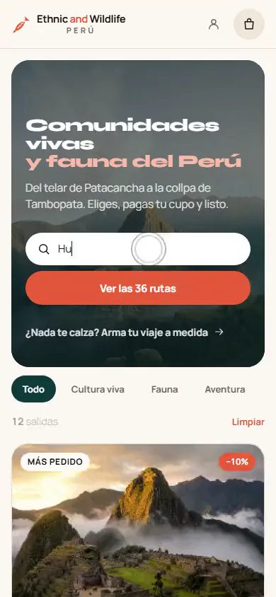 Eliges tu ruta y tu fecha
