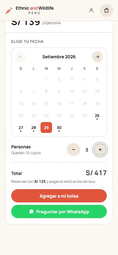 Sumas personas y ves el total