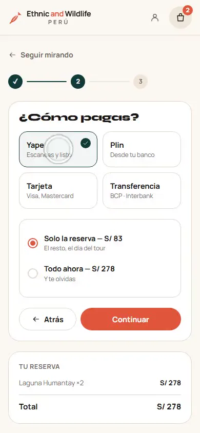 Pagas el 30 % y guardas tu cupo
