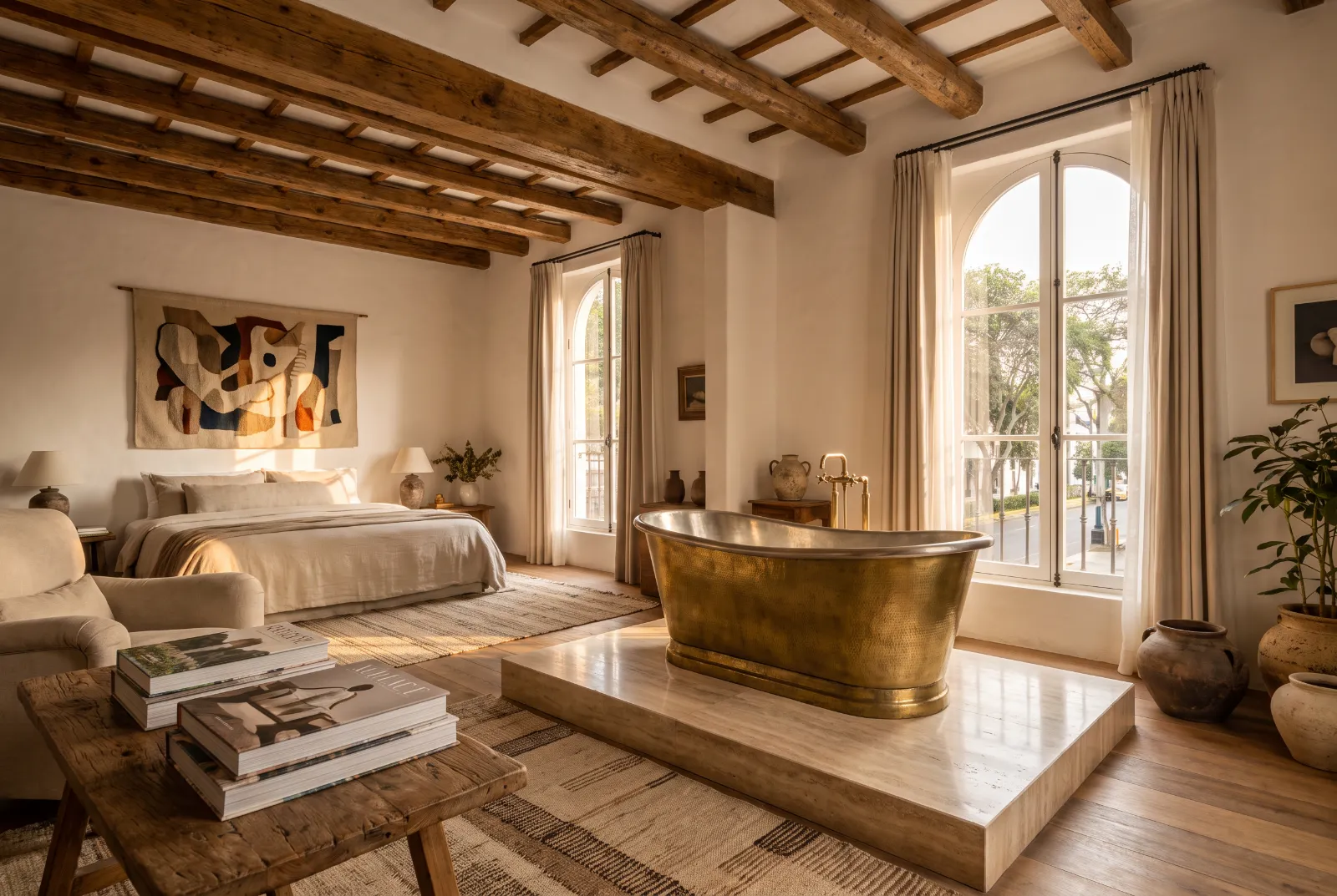 Suite Atelier de MAREA — el loft del artista, con tina de latón